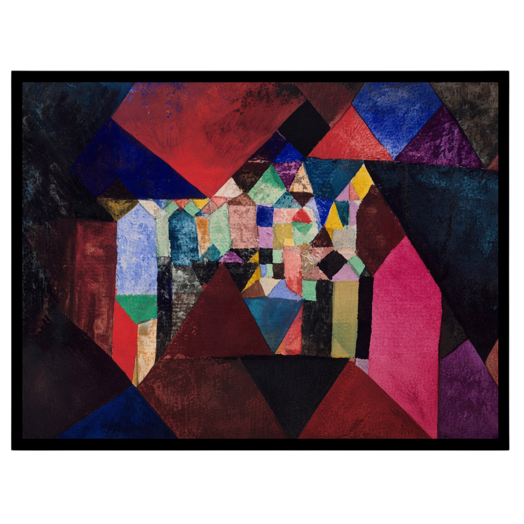 Immerse yourself in a vibrant world with 'Geometric Symphony,' an abstract masterpiece showcasing a for residence