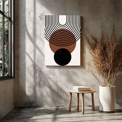 Elevate your space with this stunning geometric wall art, featuring a harmonious blend of circles for Entrance