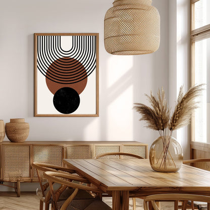 Elevate your space with this stunning geometric wall art, featuring a harmonious blend of circles for Extra Kitchen