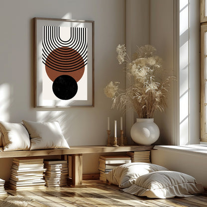 Elevate your space with this stunning geometric wall art, featuring a harmonious blend of circles for place
