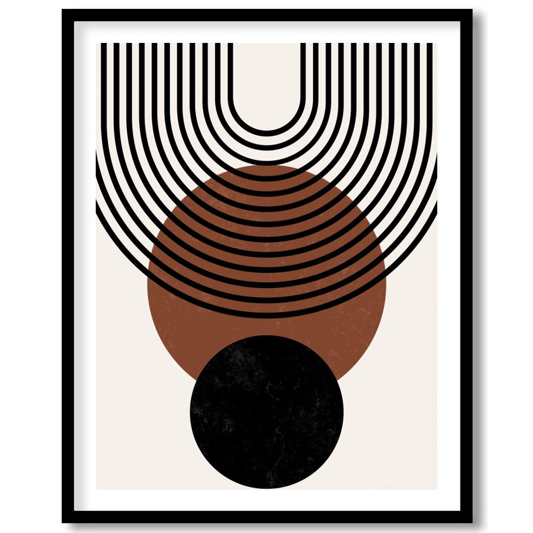 Elevate your space with this stunning geometric wall art, featuring a harmonious blend of circles for sanctuary
