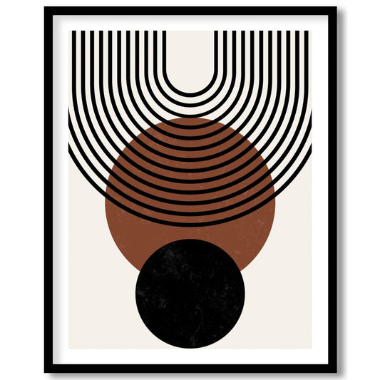 Elevate your space with this stunning geometric wall art, featuring a harmonious blend of circles for sanctuary