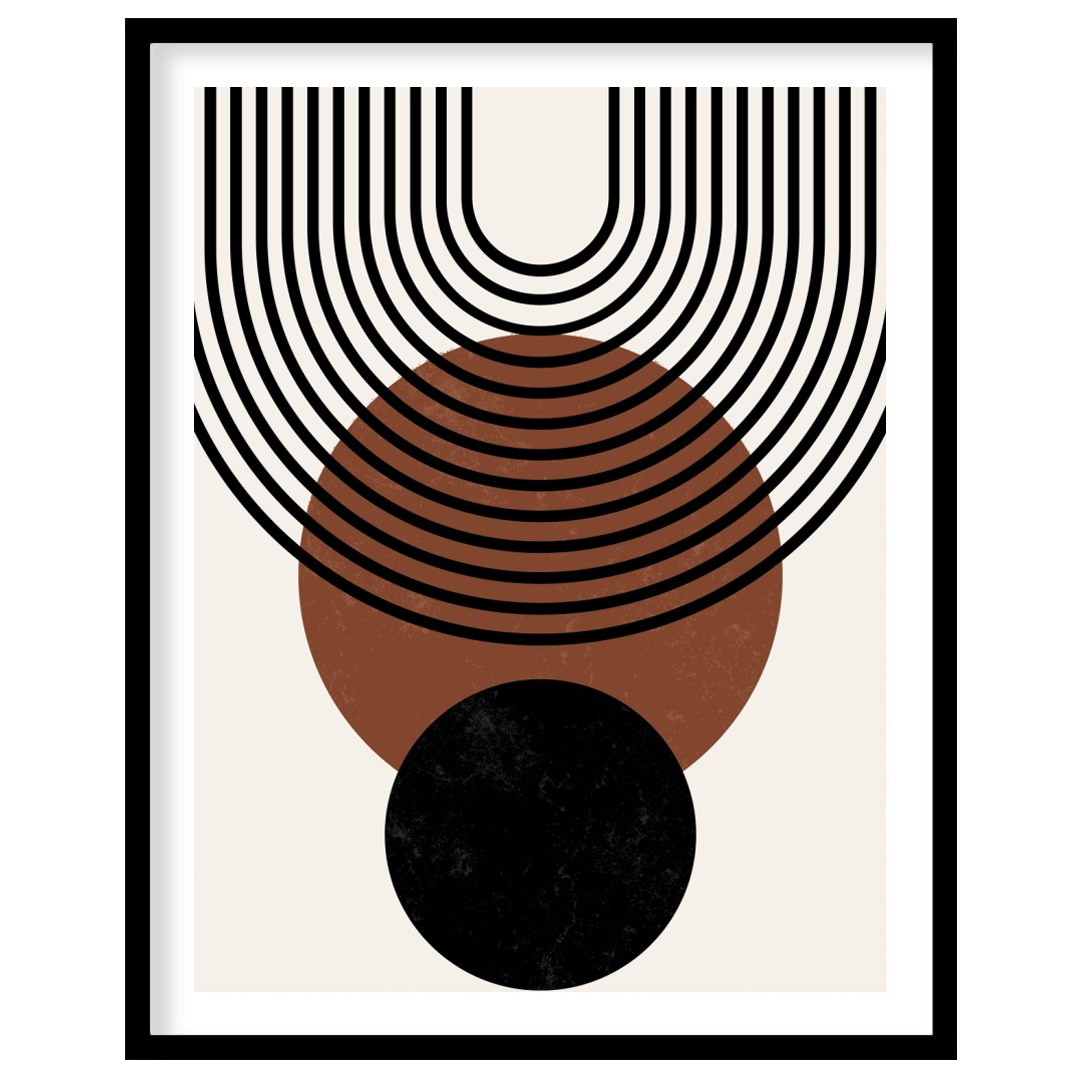 Elevate your space with this stunning geometric wall art, featuring a harmonious blend of circles for sanctuary