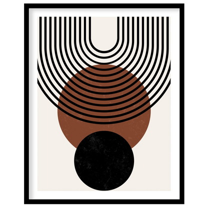 Elevate your space with this stunning geometric wall art, featuring a harmonious blend of circles for sanctuary