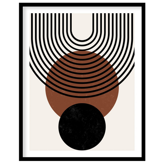 Elevate your space with this stunning geometric wall art, featuring a harmonious blend of circles for sanctuary