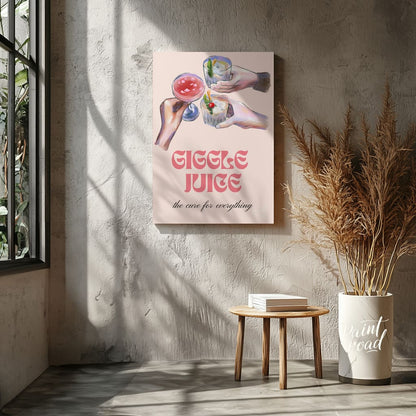 Giggle Juice Painting available online at Paint Road for only Giggle Juice showing aesthetic art and bar