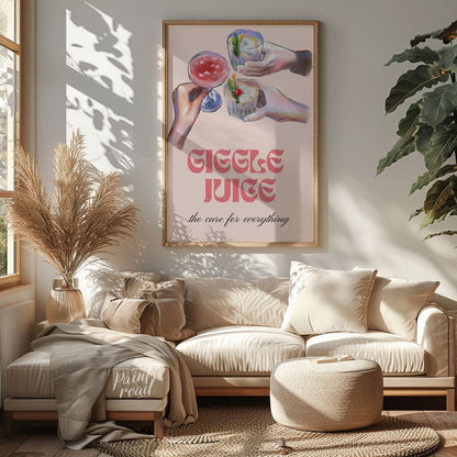 Giggle Juice Painting available online at Paint Road for only Giggle Juice showing aesthetic art and bar