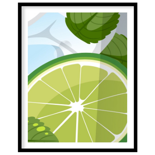 This bright and lively poster features a refreshing Gin & Tonic, rendered with a playful and sparkl… for space