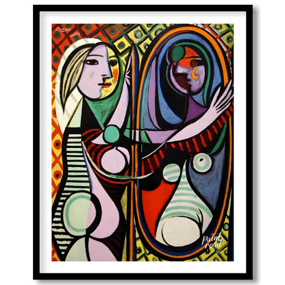 “Girl Before a Mirror,” painted by Pablo Picasso in 1932, is one of his most celebrated and psychol… for space