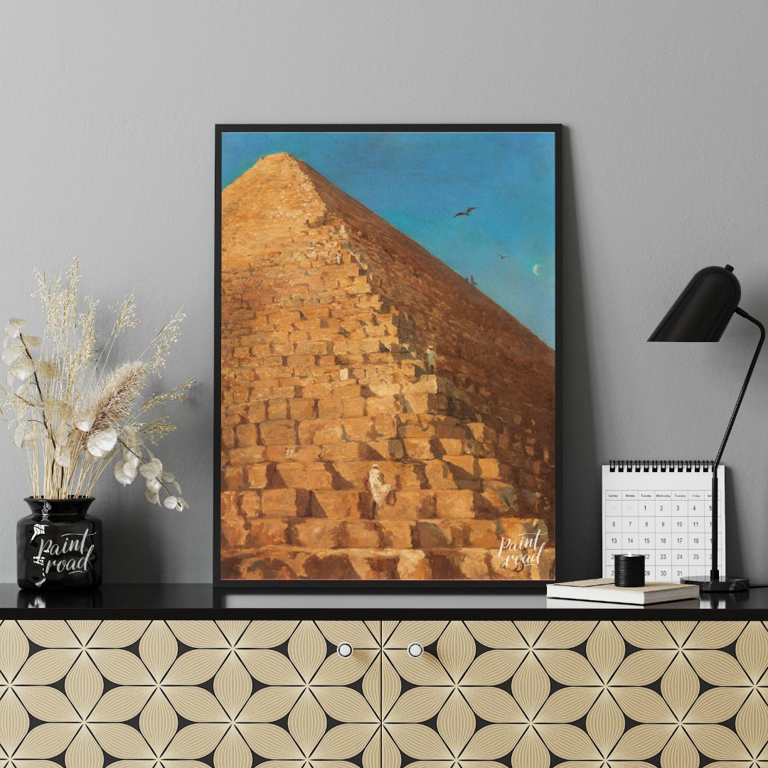 Giza Pyramid at Sunset Painting at Giza Pyramid at Sunset buy online at Paint Road featuring and
