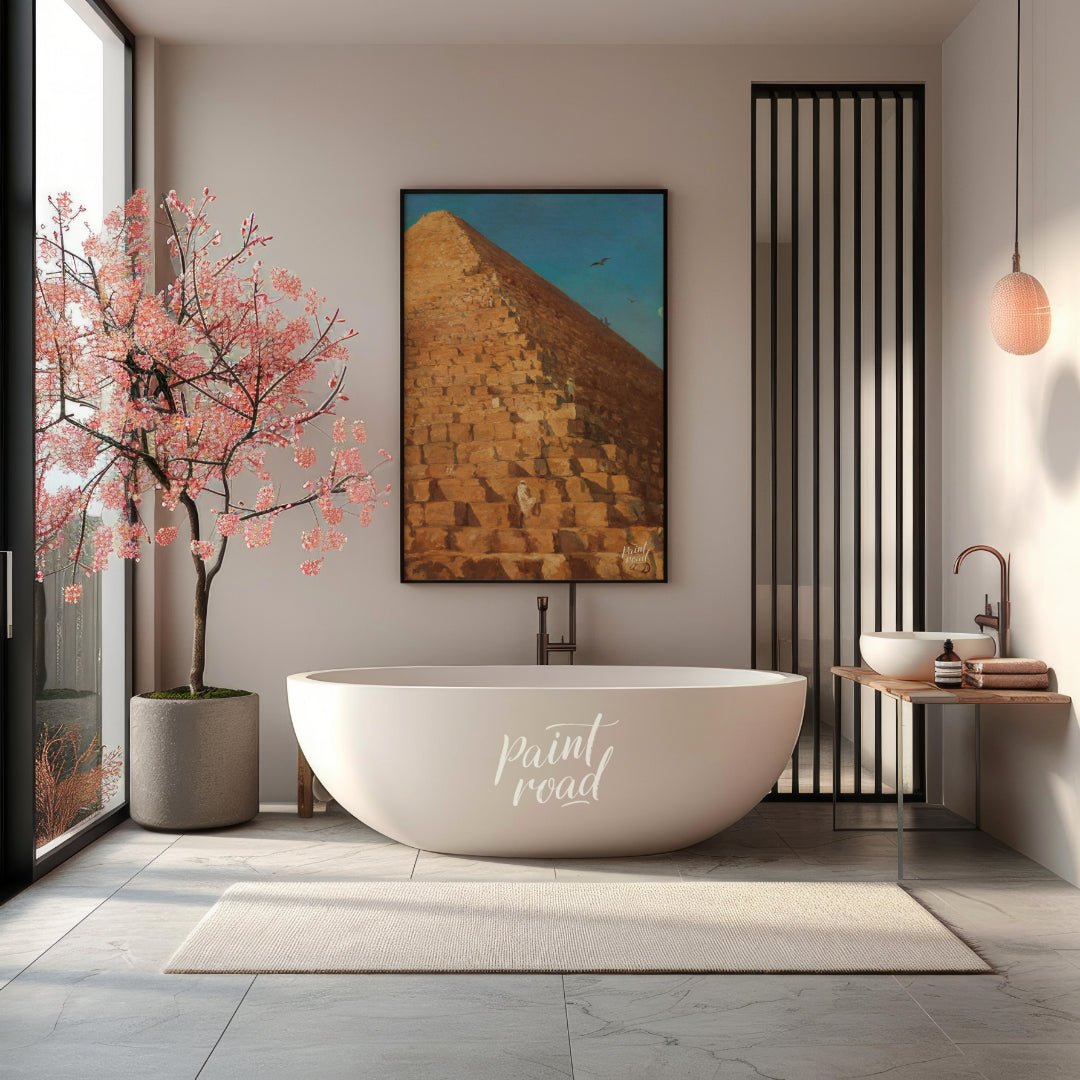 Giza Pyramid at Sunset Painting at Giza Pyramid at Sunset buy online at Paint Road featuring and