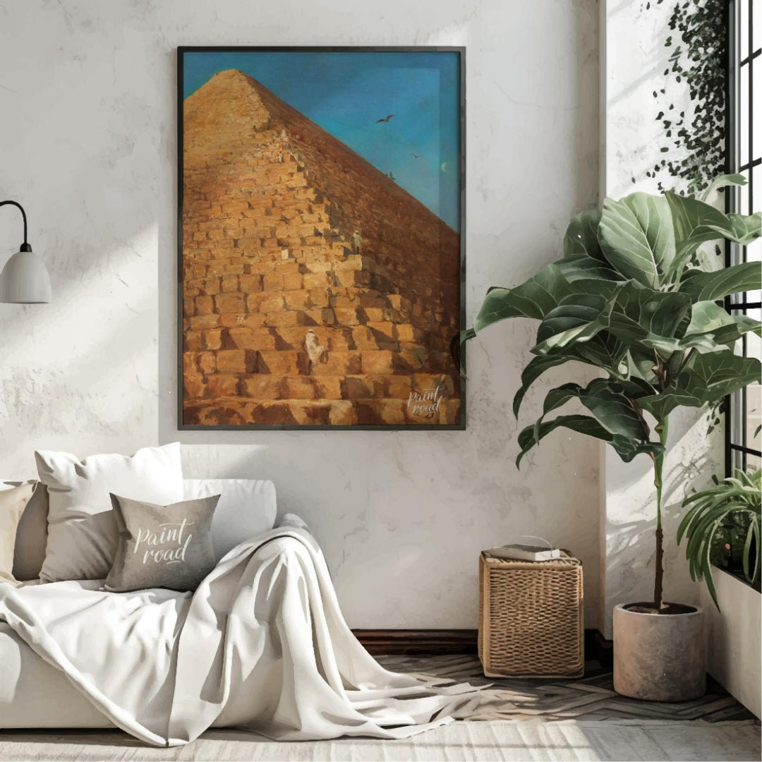 Giza Pyramid at Sunset Painting at Giza Pyramid at Sunset buy online at Paint Road featuring and