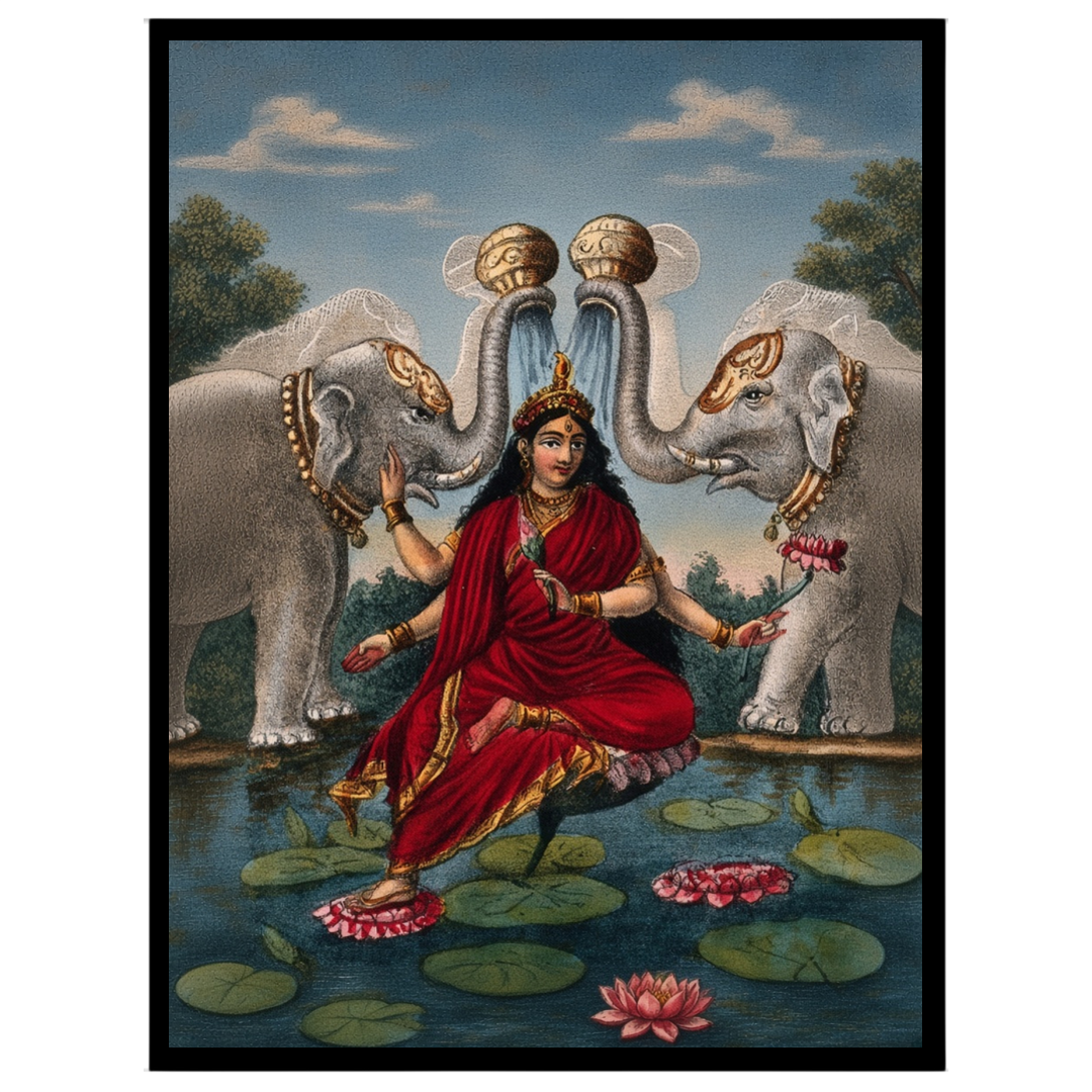Immerse yourself in the divine grace of Goddess Lakshmi, beautifully rendered in this exquisite for area