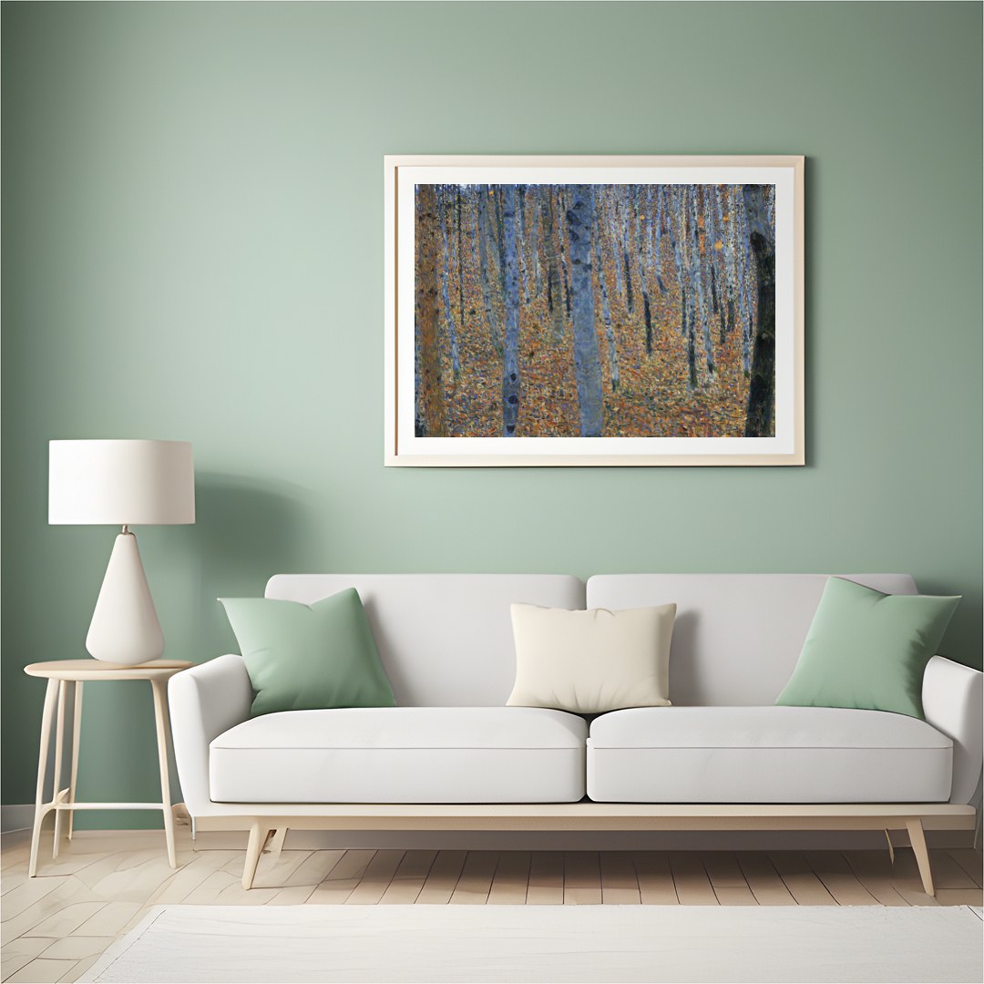 Immerse yourself in the serene beauty of a birch forest captured in stunning detail. This for Hall