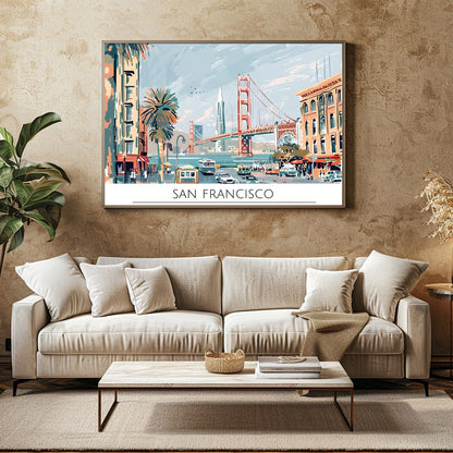 Experience the iconic beauty of San Francisco with this stunning piece of wall art. Featuring the for Family Room