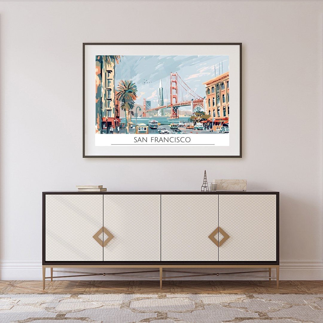 Experience the iconic beauty of San Francisco with this stunning piece of wall art. Featuring the for Foyer