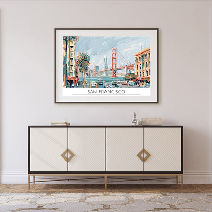 Experience the iconic beauty of San Francisco with this stunning piece of wall art. Featuring the for Foyer