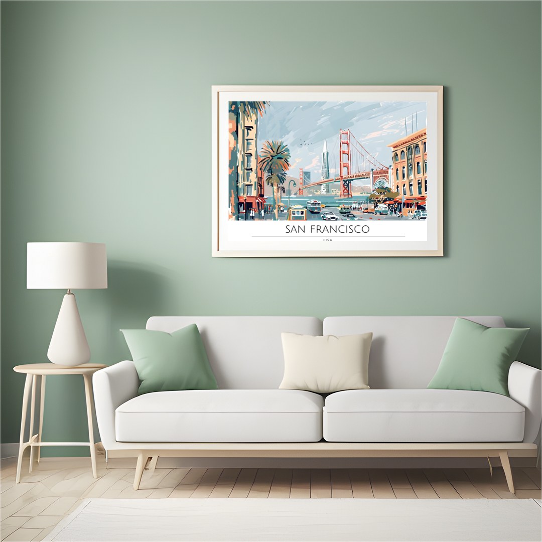 Experience the iconic beauty of San Francisco with this stunning piece of wall art. Featuring the for Hall