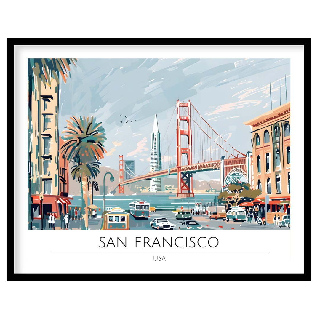 Experience the iconic beauty of San Francisco with this stunning piece of wall art. Featuring the for home