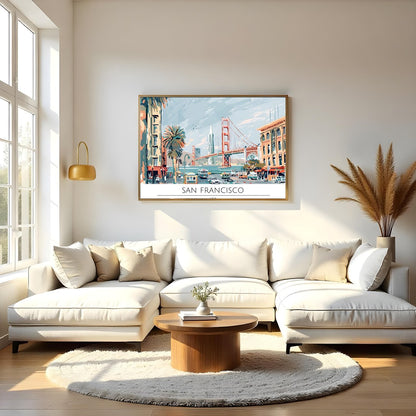 Experience the iconic beauty of San Francisco with this stunning piece of wall art. Featuring the for Living Room