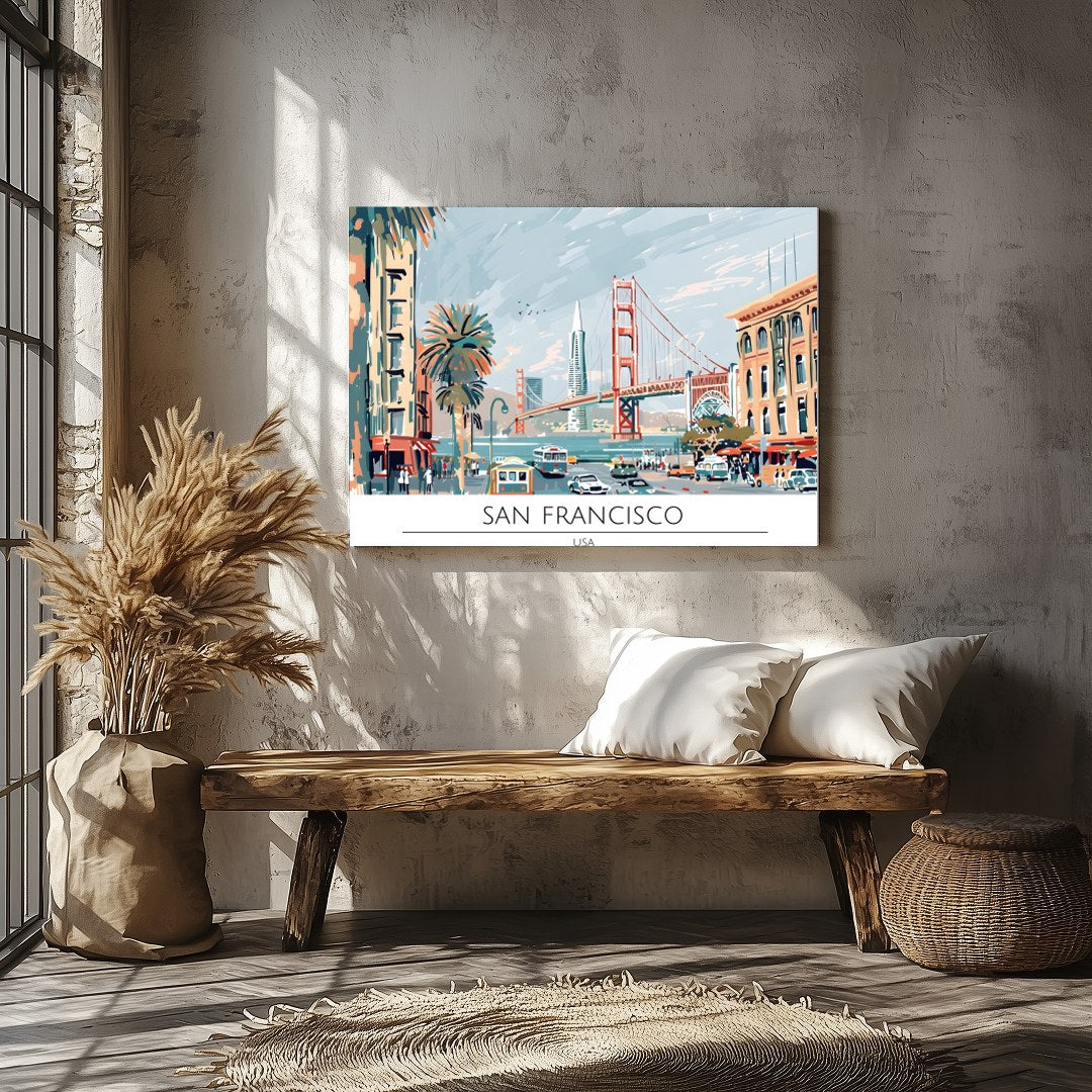 Experience the iconic beauty of San Francisco with this stunning piece of wall art. Featuring the for Veranda