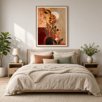 Immerse your space in the allure of the abstract with this contemporary art print, capturing a for Bedroom