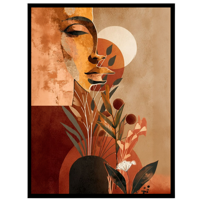 Immerse your space in the allure of the abstract with this contemporary art print, capturing a for living-space