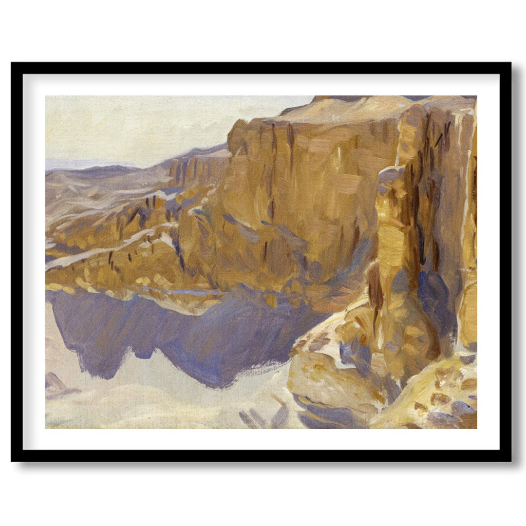 Immerse yourself in the tranquil beauty of this desert canyon landscape, where the golden rocks for area