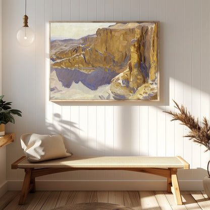 Immerse yourself in the tranquil beauty of this desert canyon landscape, where the golden rocks for Hallway