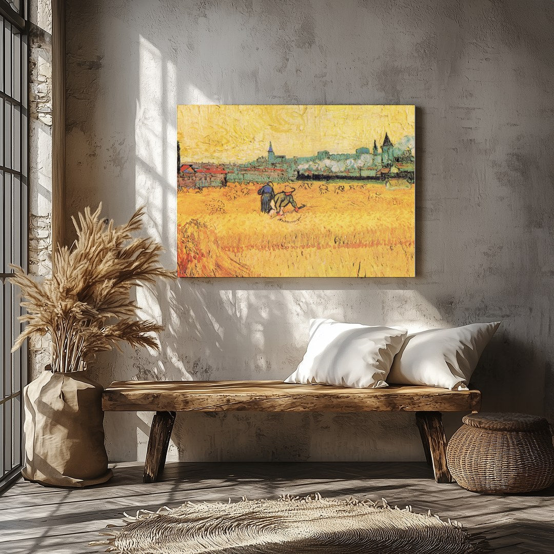 Immerse yourself in the warm, rustic tones of this captivating landscape painting. Depicting a for Veranda