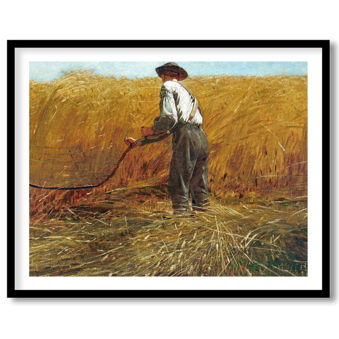 Bask in the tranquil beauty of a bygone era with this evocative landscape depicting a farmer at for living-space