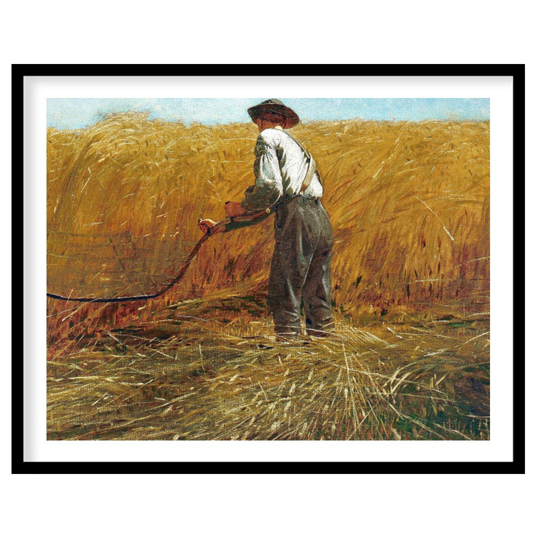 Bask in the tranquil beauty of a bygone era with this evocative landscape depicting a farmer at for living-space