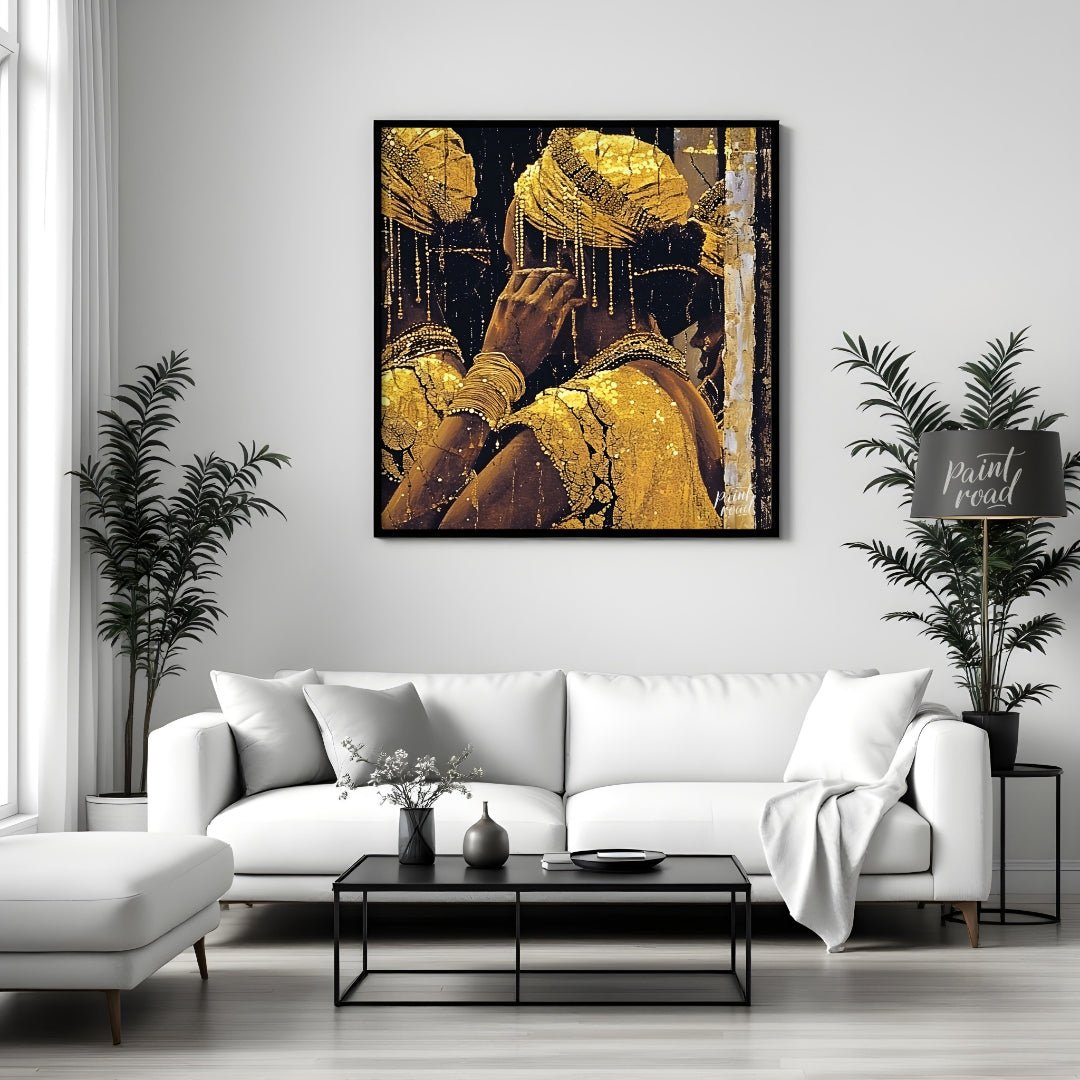 Golden Reflections Painting available online at Paintroad showing art beauty and Bedroom