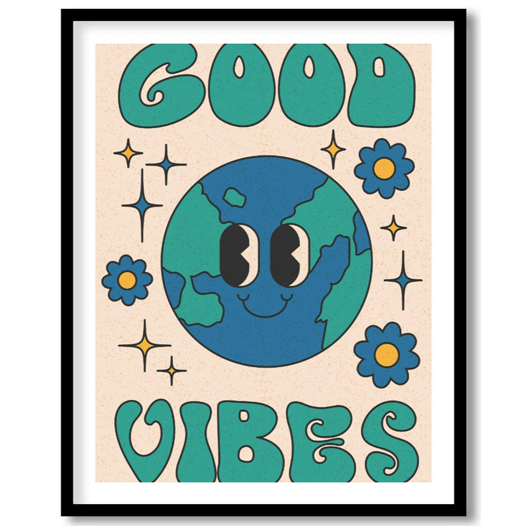 This cheerful and uplifting print features a delightful, anthropomorphic Earth character with a wid… for abode