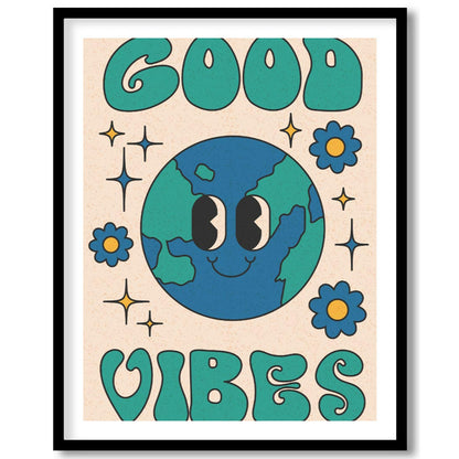 This cheerful and uplifting print features a delightful, anthropomorphic Earth character with a wid… for abode