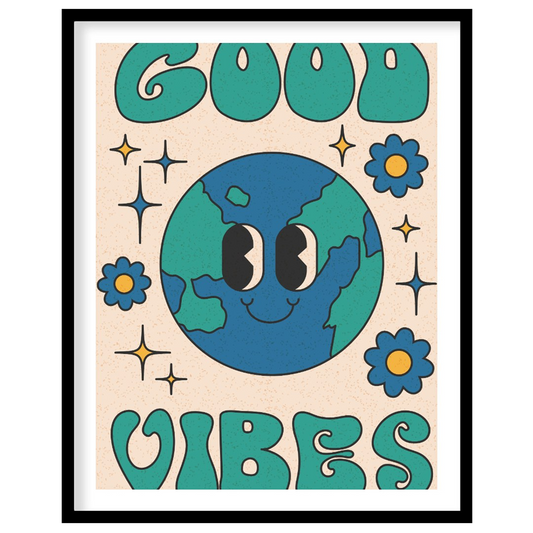 This cheerful and uplifting print features a delightful, anthropomorphic Earth character with a wid… for abode