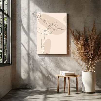 This elegant line art captures the essence of balance and poise, featuring a minimalist depiction for Entrance