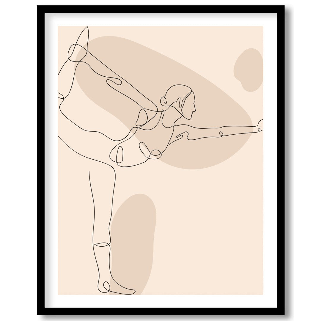 This elegant line art captures the essence of balance and poise, featuring a minimalist depiction for kitchen