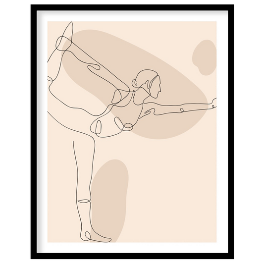 This elegant line art captures the essence of balance and poise, featuring a minimalist depiction for kitchen