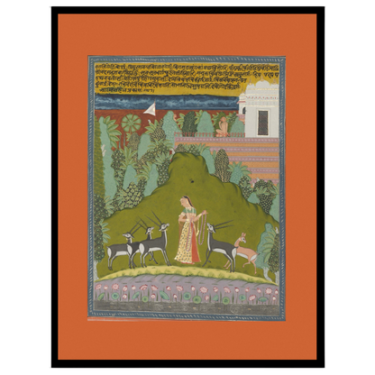 Immerse yourself in the enchanting world of Ragamala with this captivating artwork, where a for office