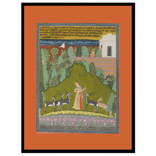 Immerse yourself in the enchanting world of Ragamala with this captivating artwork, where a for office