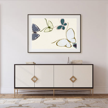 Add a touch of serenity to your space with this minimalist butterfly artwork. Featuring a symphony for Foyer