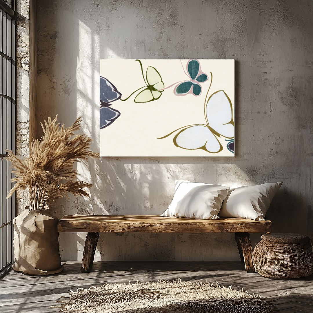 Add a touch of serenity to your space with this minimalist butterfly artwork. Featuring a symphony for Veranda