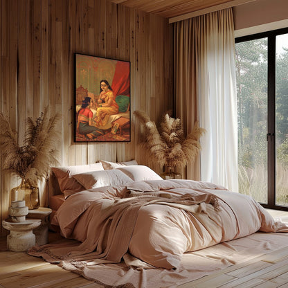 Immerse yourself in the opulent world of Rajasthani royalty with this captivating artwork. for Bedroom
