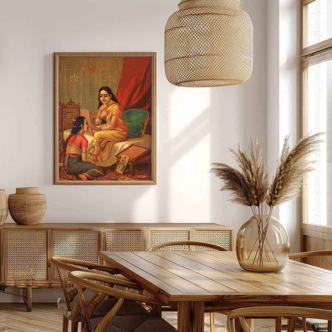 Immerse yourself in the opulent world of Rajasthani royalty with this captivating artwork. for Extra Kitchen