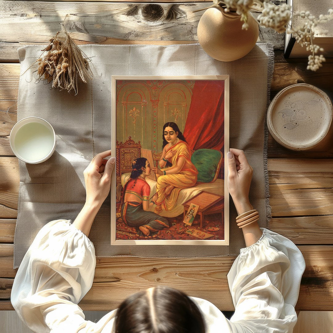 Immerse yourself in the opulent world of Rajasthani royalty with this captivating artwork. for Kitchen