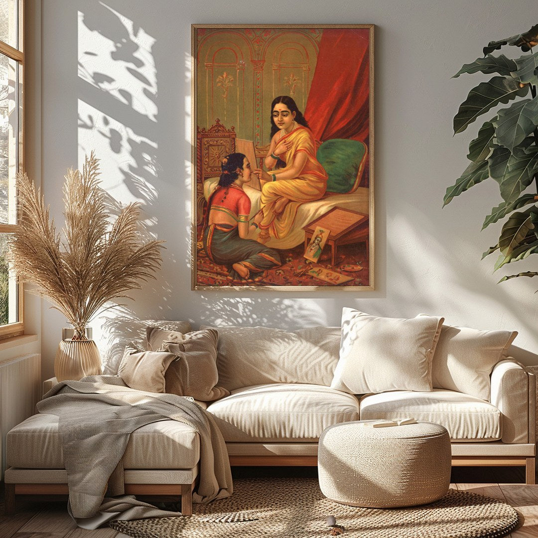 Immerse yourself in the opulent world of Rajasthani royalty with this captivating artwork. for Sitting Area