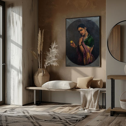 This exquisite portrait captures the timeless beauty and grace of a traditional figure, adorned in for lovely-house
