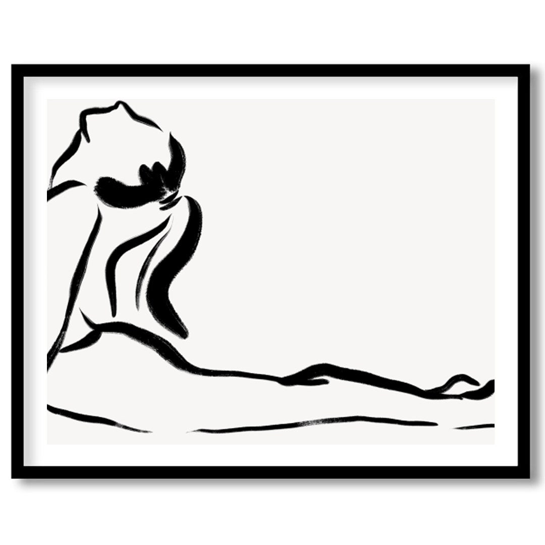 This minimalist line art captures the essence of elegance and fluidity with its simple yet for retreat