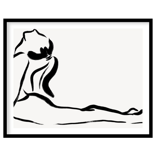 This minimalist line art captures the essence of elegance and fluidity with its simple yet for retreat